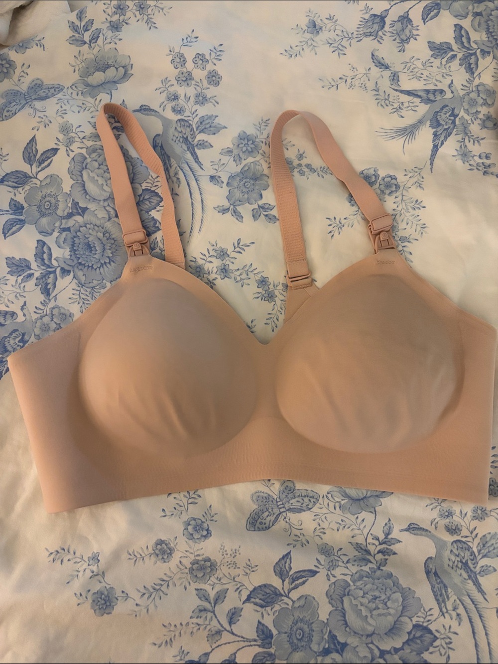 Momcozy Nude Seamless Maternity/Nursing Bra with Clip-Down Straps